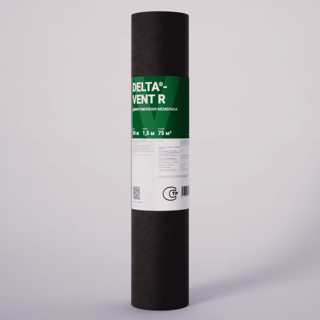 DELTA®-VENT R Диффузионная мембрана для монтажа по утеплителю или сплошному настилу